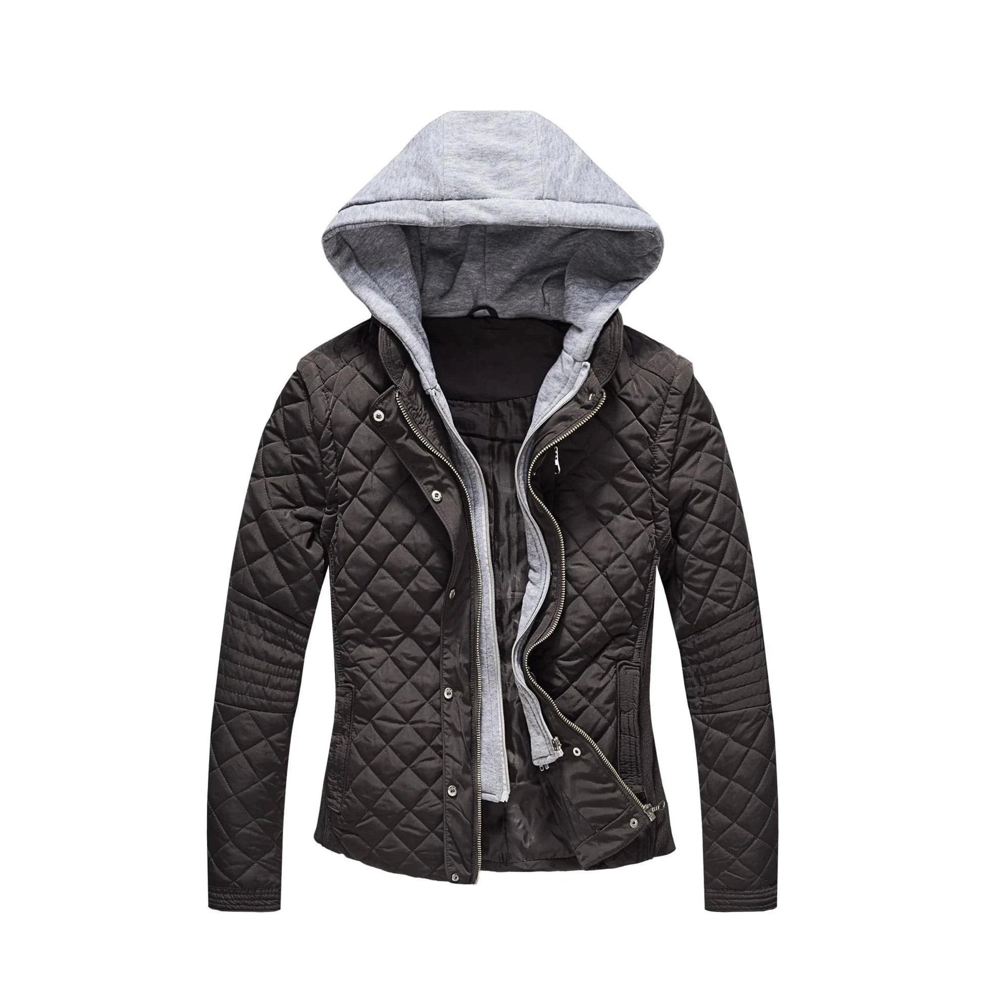 Latest Winter Lady Short Polyester Quilted Cotton Jacket With Detachable Hooded cazadoras mujer Abrigos Mujer