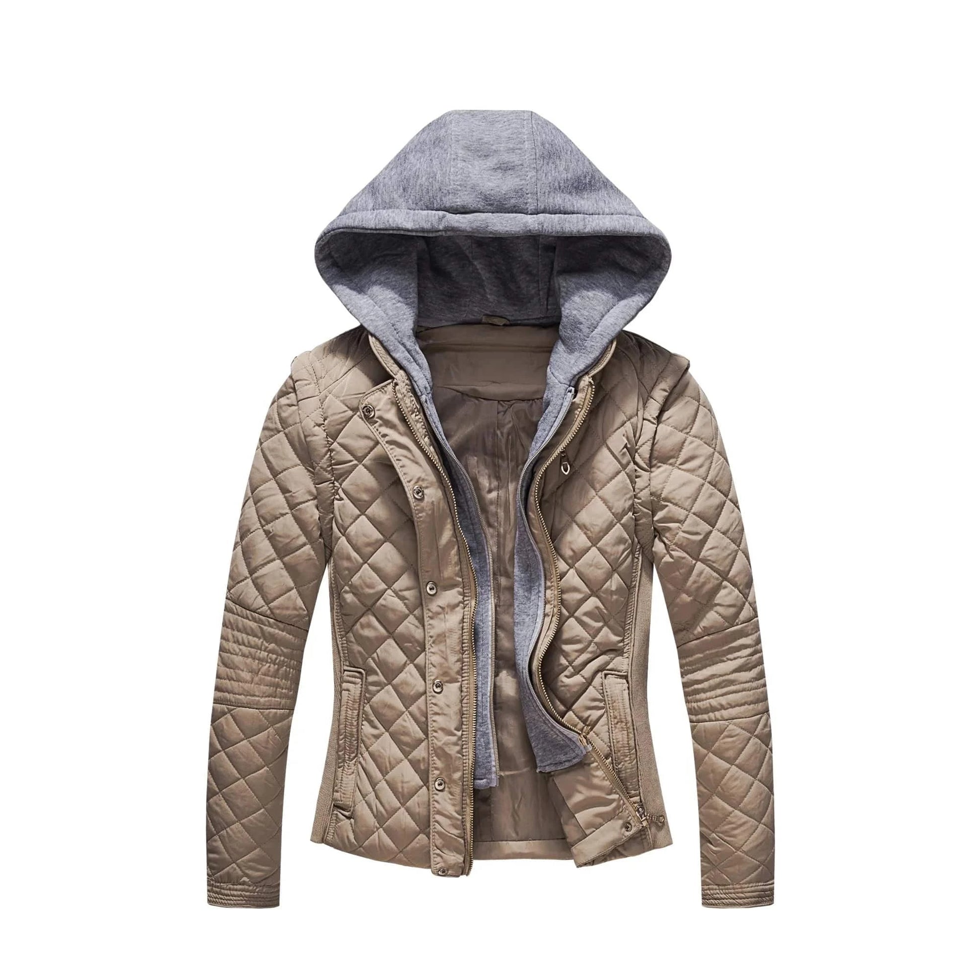 Latest Winter Lady Short Polyester Quilted Cotton Jacket With Detachable Hooded cazadoras mujer Abrigos Mujer