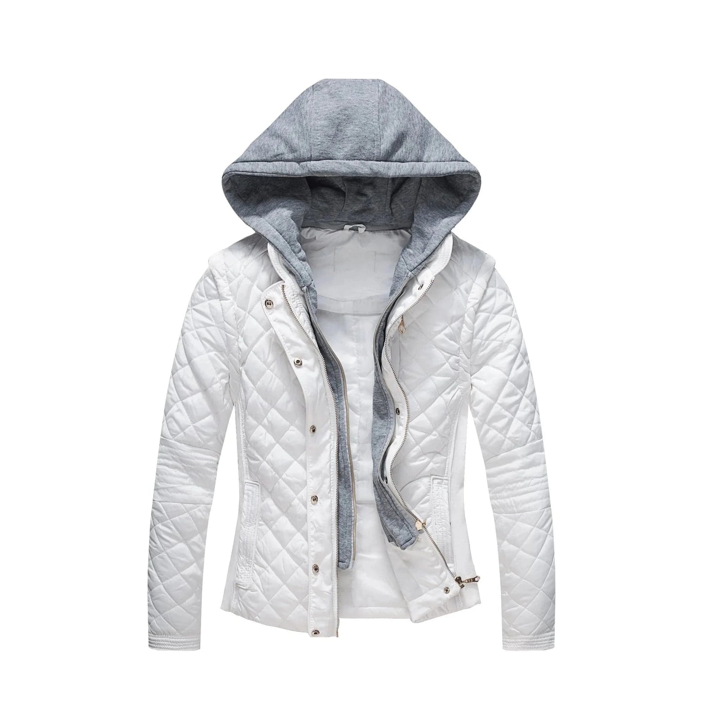 Latest Winter Lady Short Polyester Quilted Cotton Jacket With Detachable Hooded cazadoras mujer Abrigos Mujer