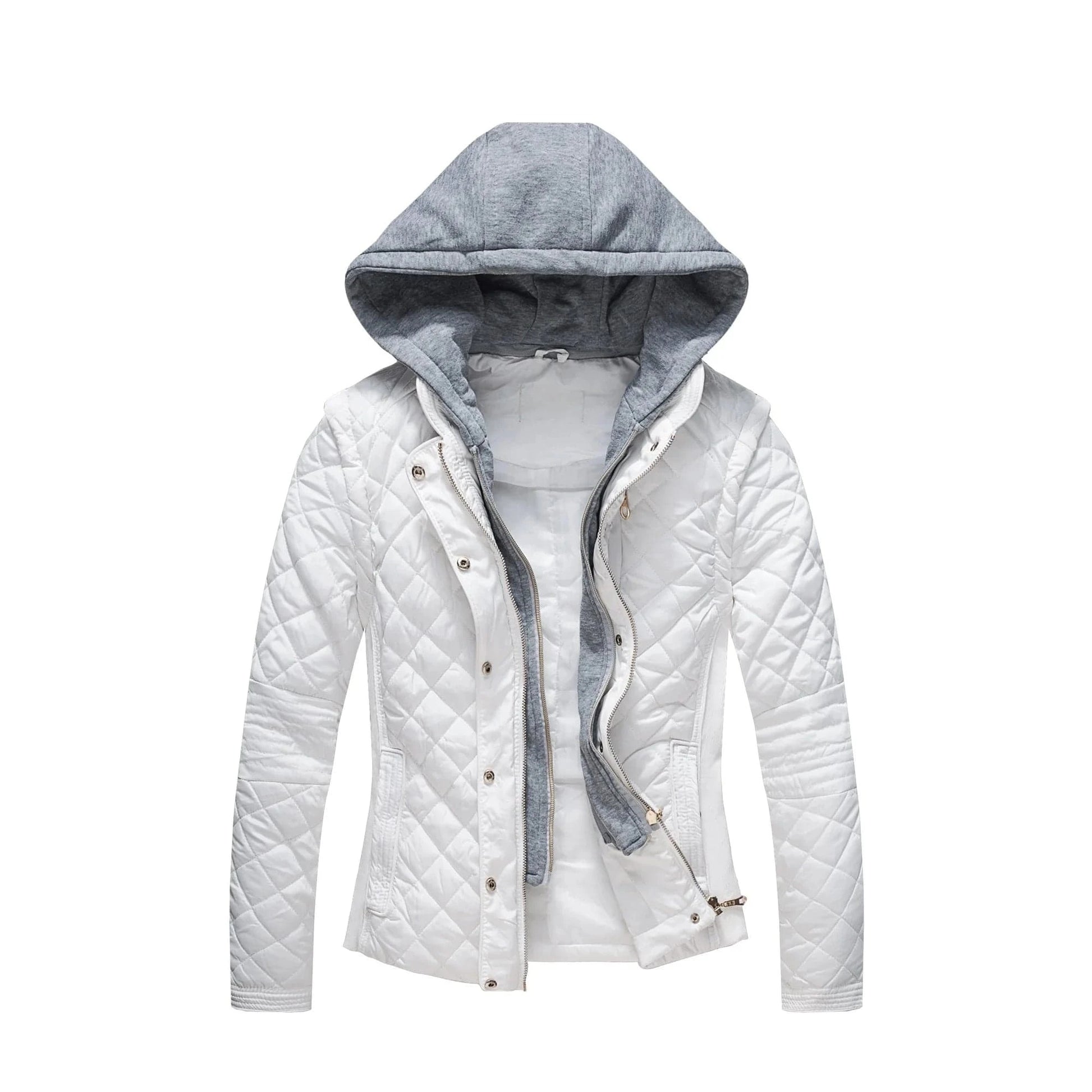 Latest Winter Lady Short Polyester Quilted Cotton Jacket With Detachable Hooded cazadoras mujer Abrigos Mujer