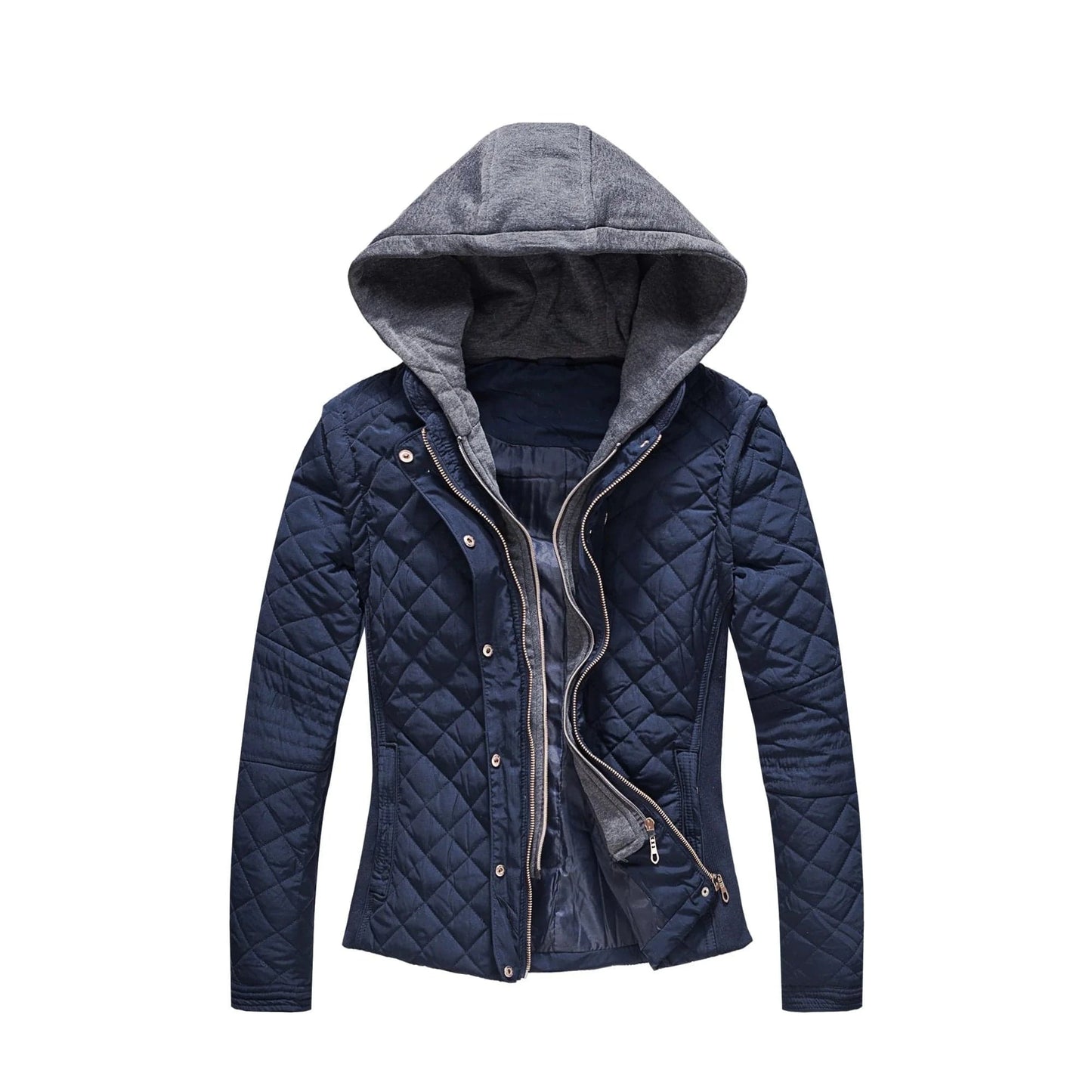 Latest Winter Lady Short Polyester Quilted Cotton Jacket With Detachable Hooded cazadoras mujer Abrigos Mujer