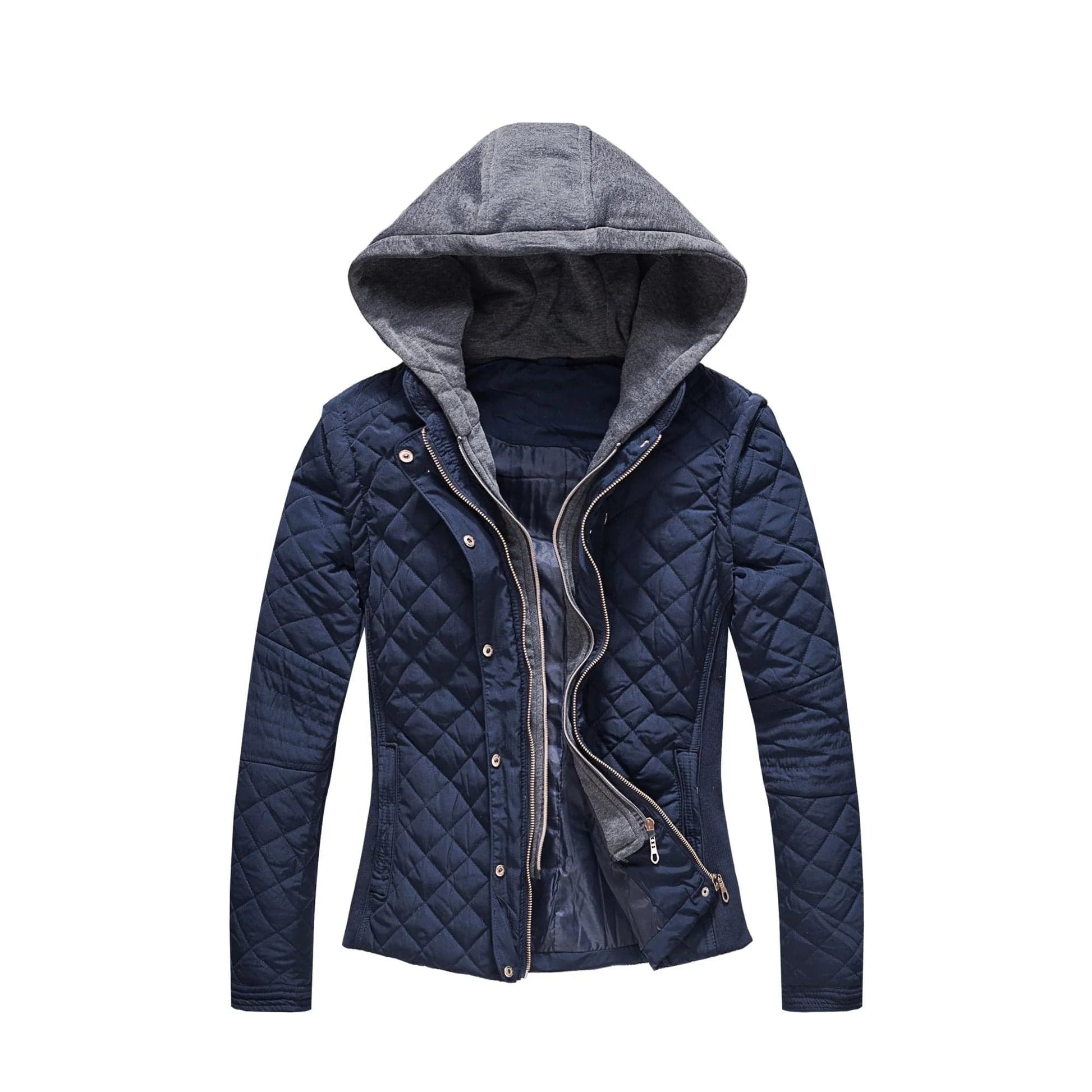 Latest Winter Lady Short Polyester Quilted Cotton Jacket With Detachable Hooded cazadoras mujer Abrigos Mujer