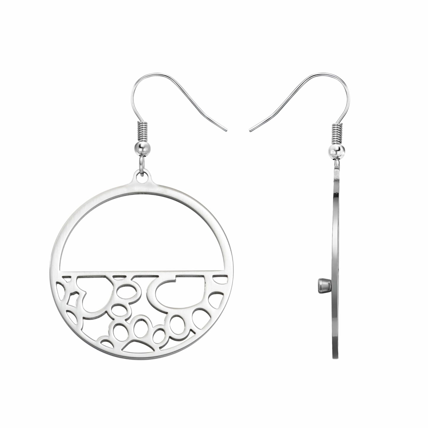 Legenstar Stainless Steel  Earring Paw  Heart Drop Earring Reversible Leather femme bijoux