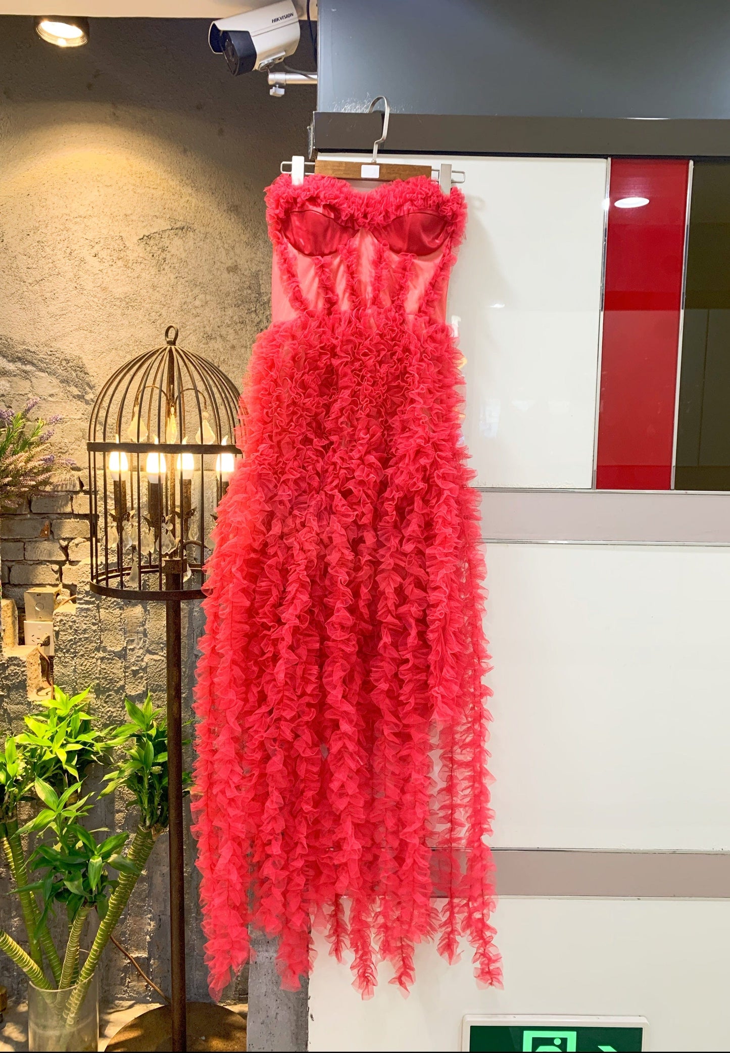 LF340 Red Wedding Dress Mori Strapless Party Dress One Shoulder Temperament Sexy Prom Evening Dresses