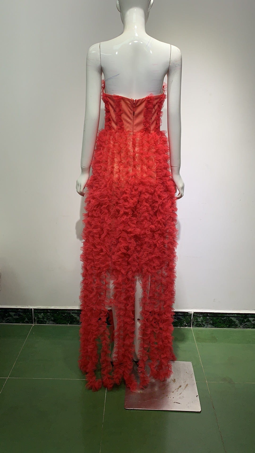 LF340 Red Wedding Dress Mori Strapless Party Dress One Shoulder Temperament Sexy Prom Evening Dresses