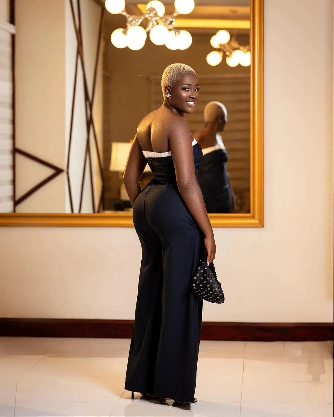 Liu Ming Latest Products 2024 Summer Loose Casual Women Tube Top High Waist Wide Leg Trousers Rompers Jumpsuit