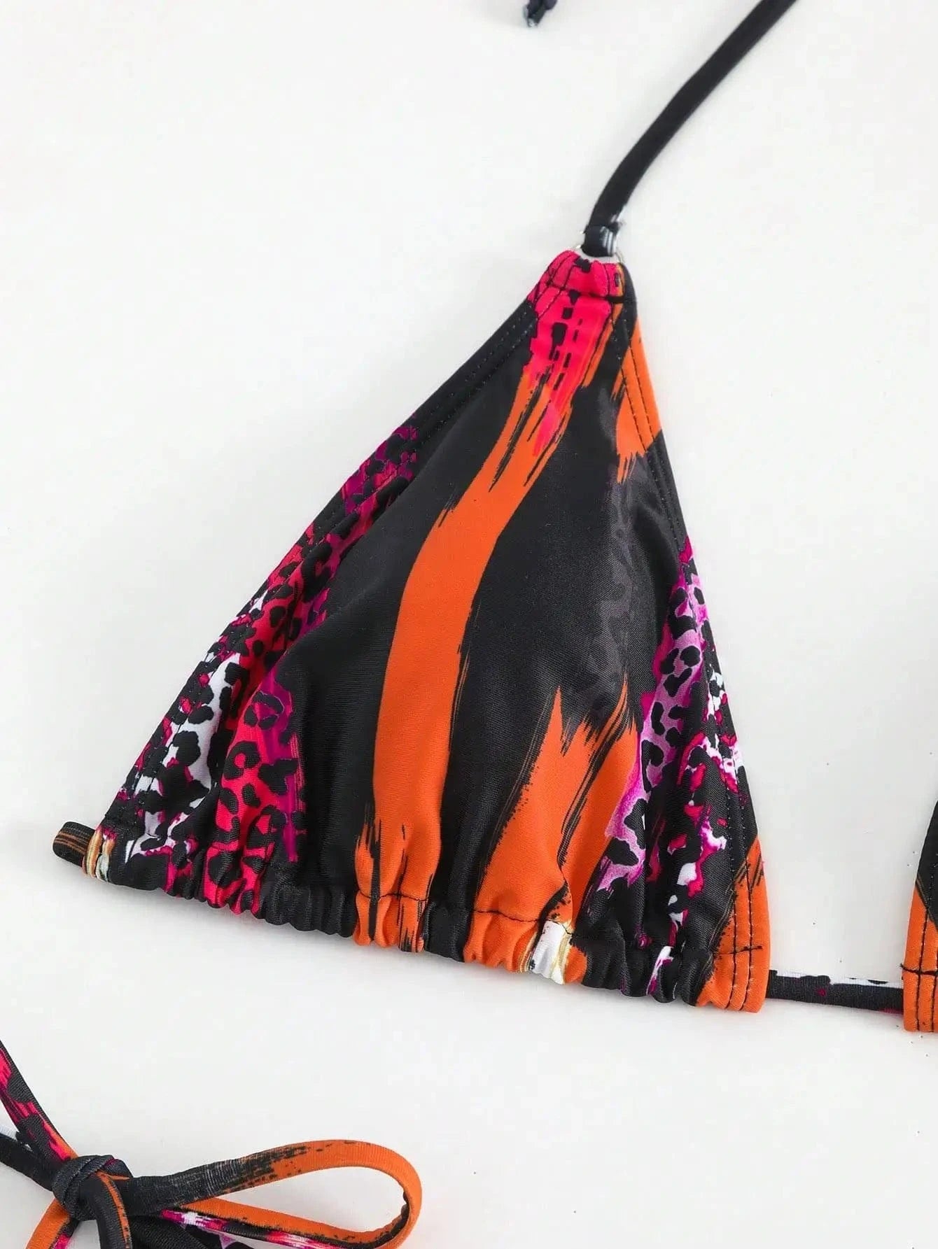 Liu Ming New Products 2024 Sexy African Printed Halter Lace Up Tassels Swimwear Bathing Suit 3 Piece Set Bikini