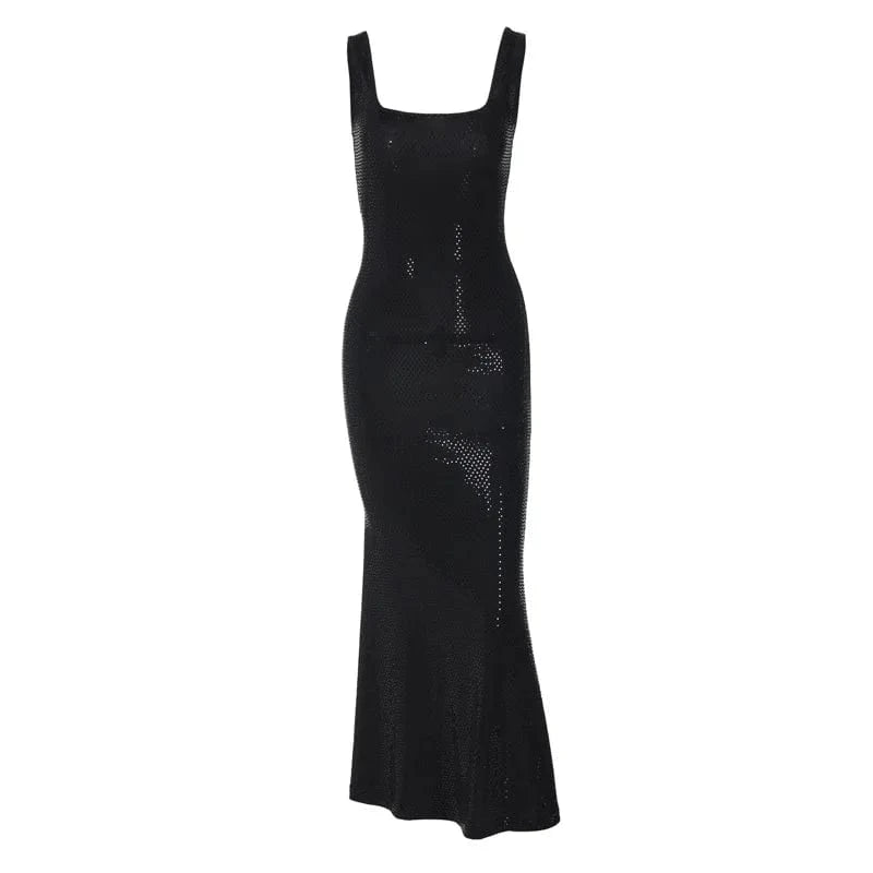 Liu Ming Valentines Day Gift 2024 Summer Women Sleeveless Party Club Evening Birthday Slim Fit Bodycon Long Fishtail Dresses