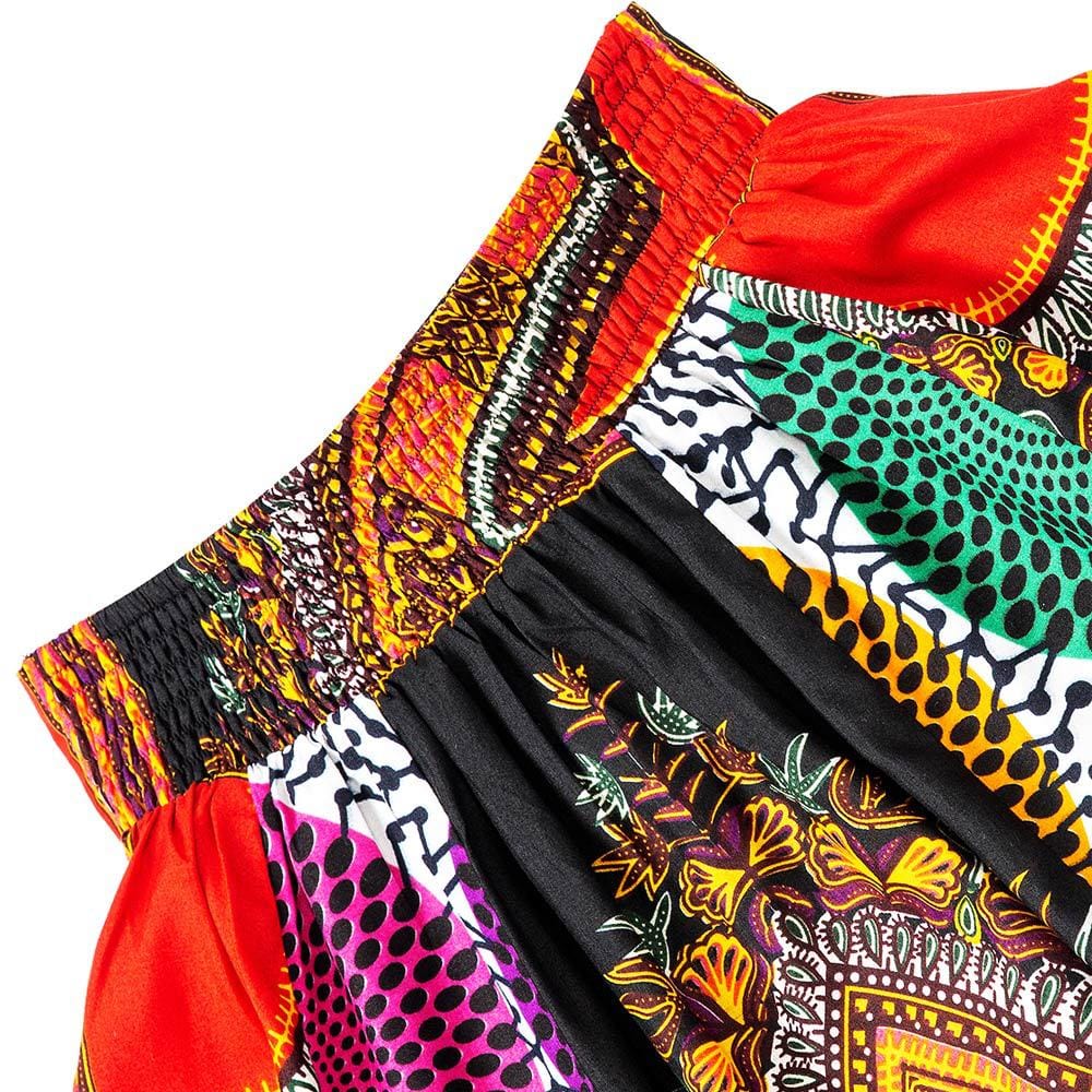 long 10707-MX39 latest pleated African tie dyed plus size women skirts sehe fashion