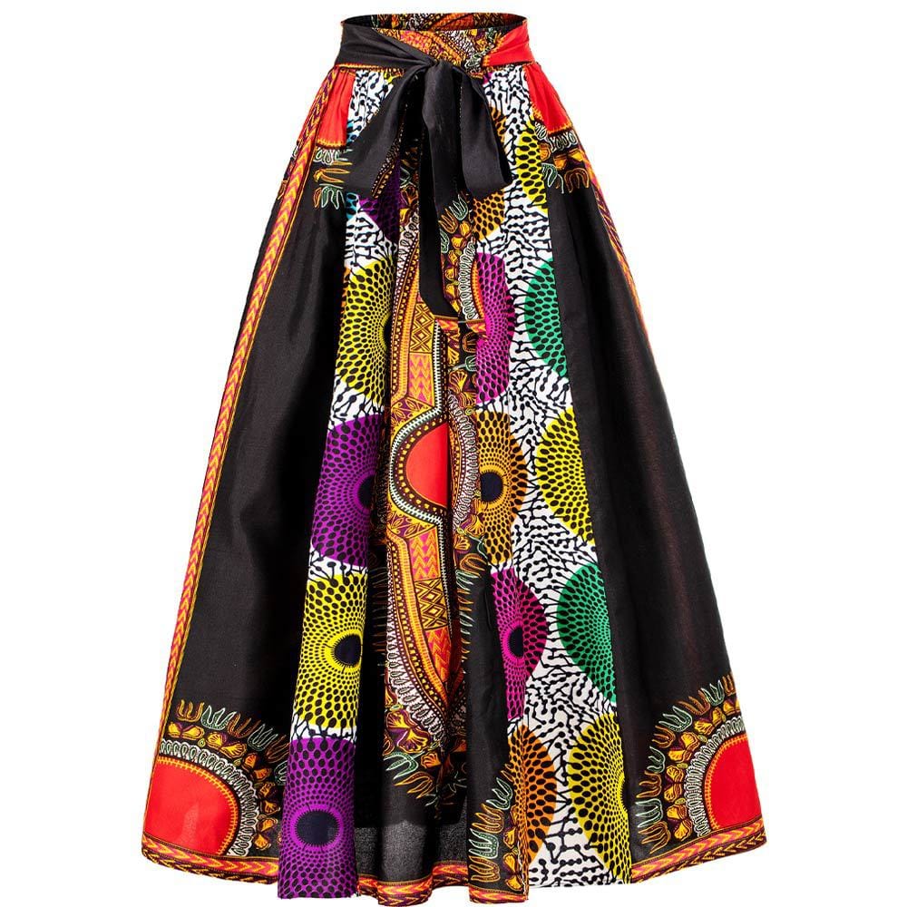 long 10707-MX39 latest pleated African tie dyed plus size women skirts sehe fashion