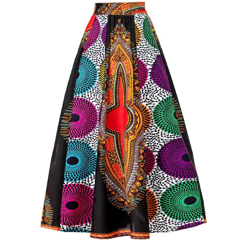 long 10707-MX39 latest pleated African tie dyed plus size women skirts sehe fashion