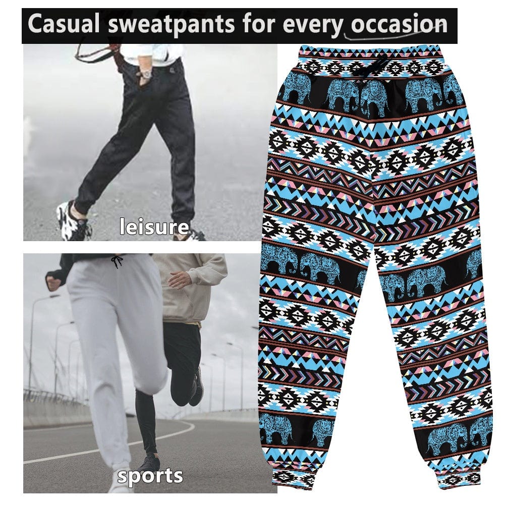 Long Pants for Women Summer Casual Trousers Loose Elephant Pattern Harem Pants Mid Waist Lace-up Thai Traditional Sport Trouser