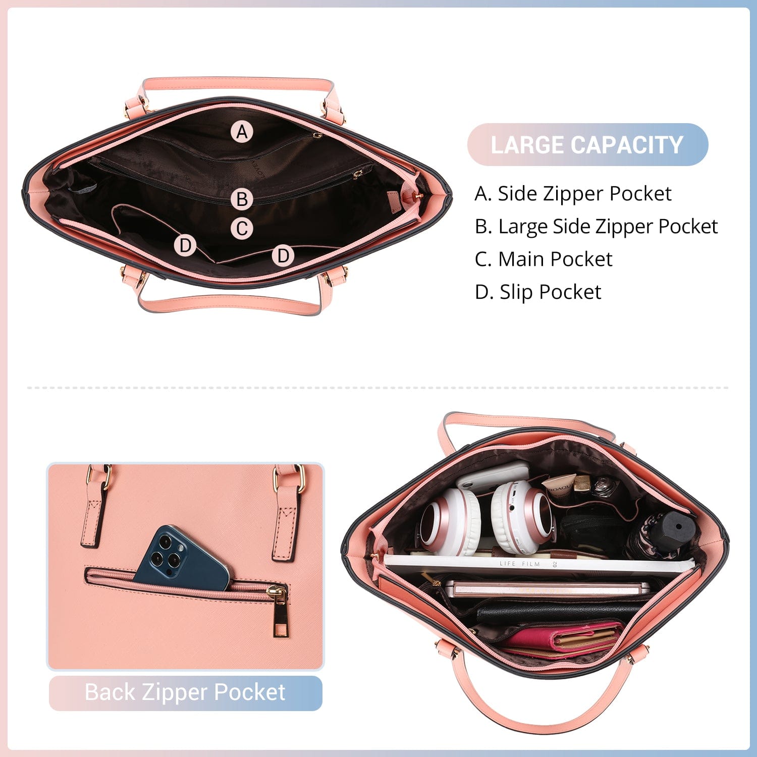 Lovevook 2022 Fashion Crossbody Shoulder Bag Top Handle Satchel Purse Set Ladies 3pcs Tote bags Casual 3in1 Handbags for Women