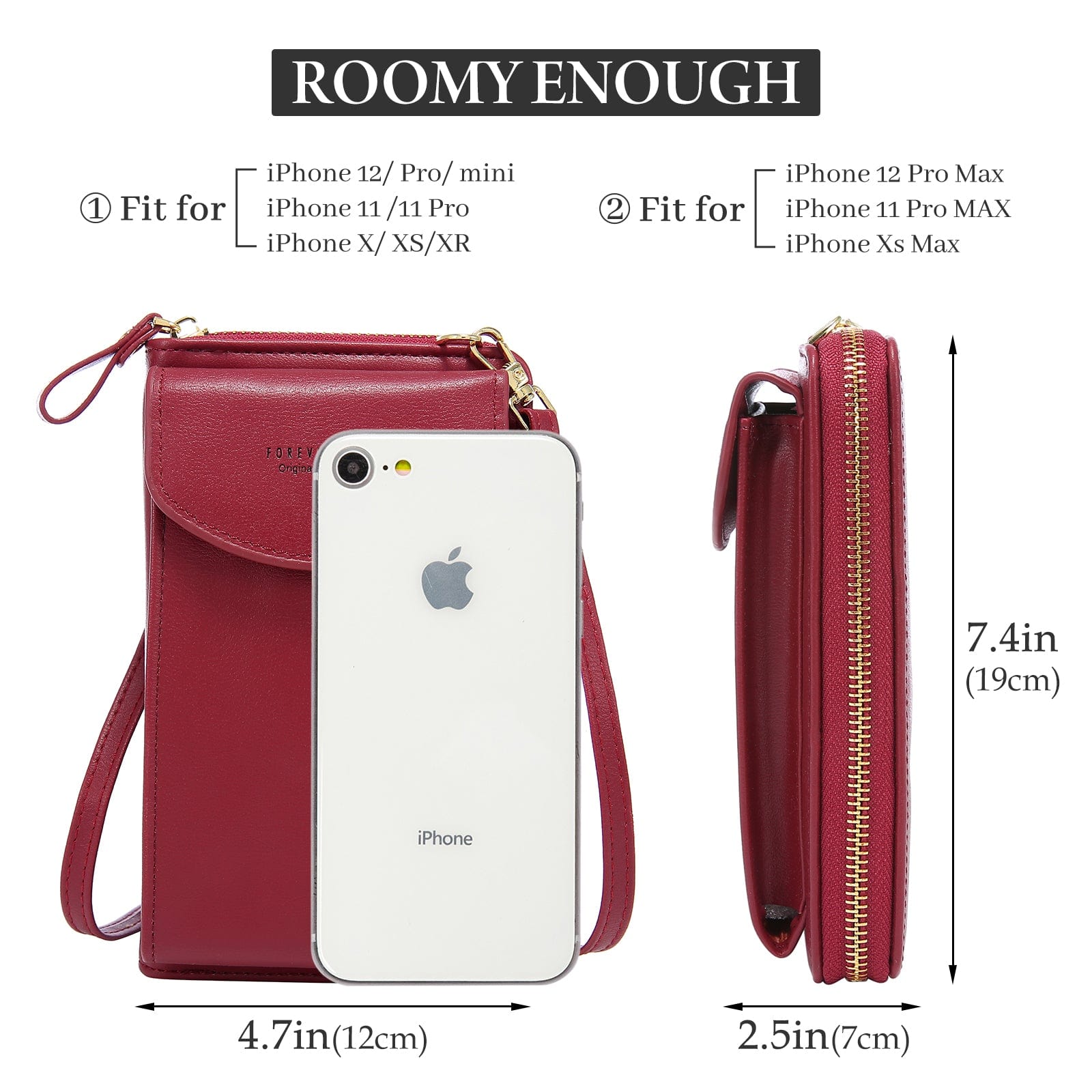 LOVEVOOK amazon ladies hot sale small PU leather Phone Bag with Credit Card Slots purses women leather wallets