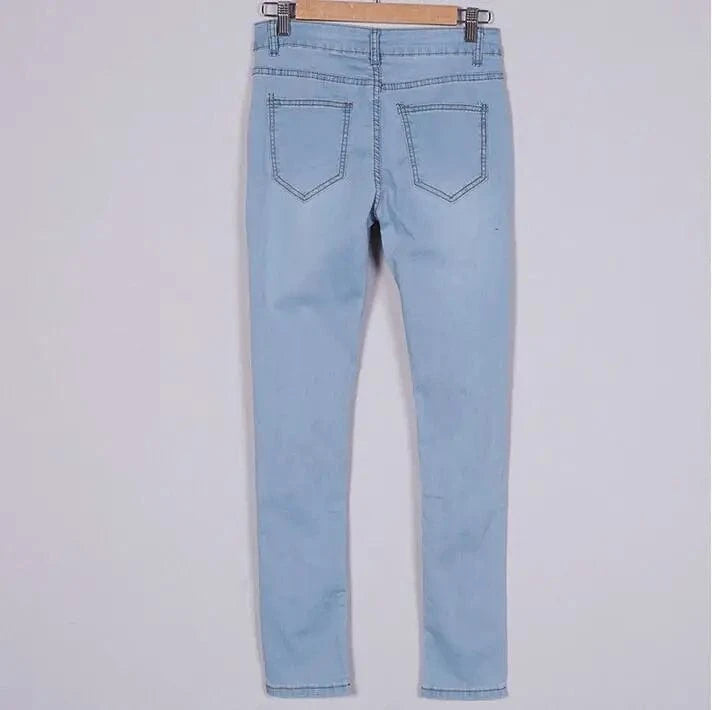 low price capri denim girls pants women jeans trousers in stock