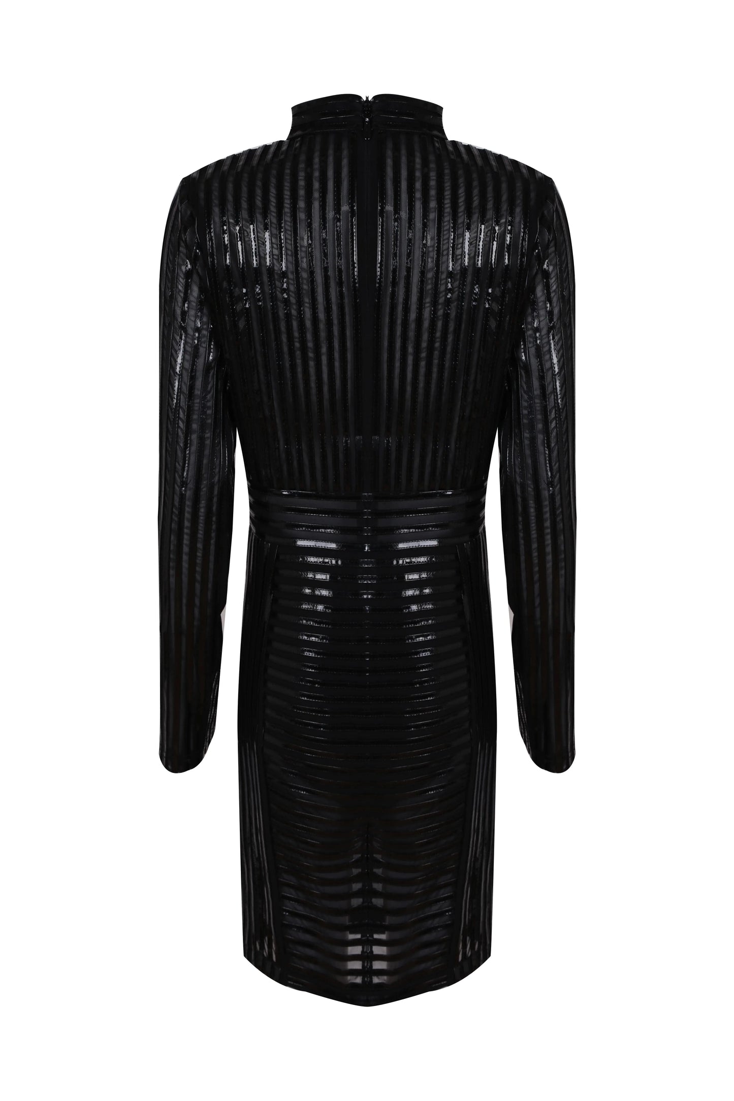 LS2360  New Arrivals Luxury Dress High Quality Long Sleeves Mini Leather Dress For Party Women Elegant