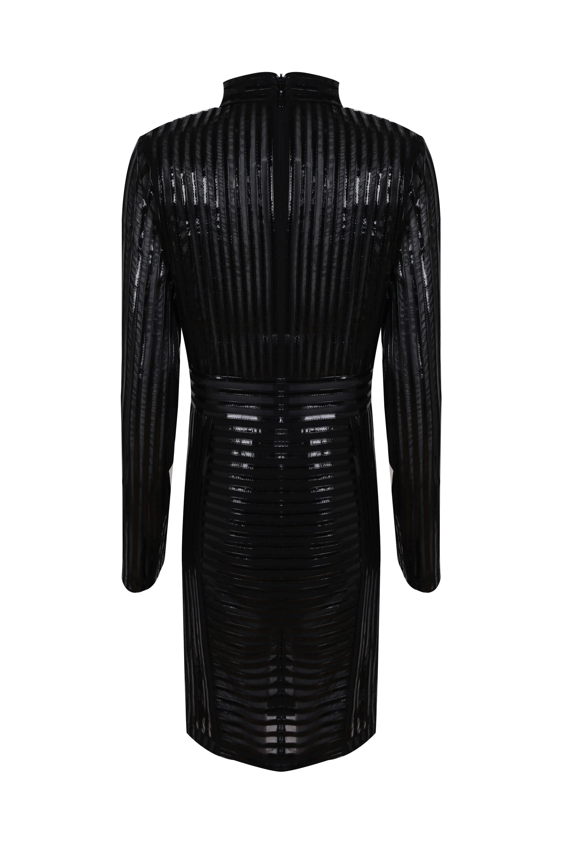 LS2360  New Arrivals Luxury Dress High Quality Long Sleeves Mini Leather Dress For Party Women Elegant