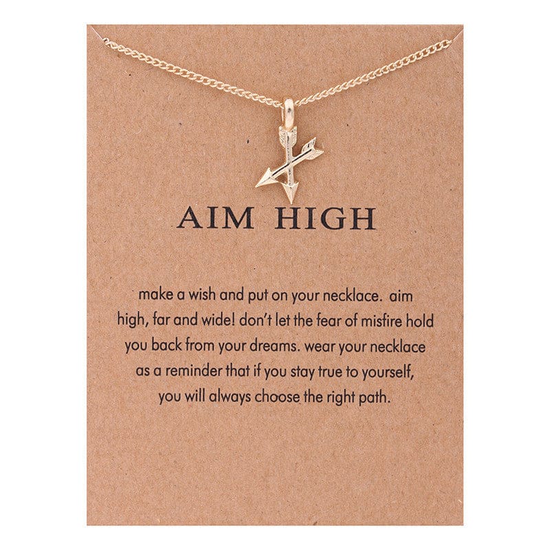 Lucky Best Wishes Card Mother's Day  Gift Women Jewelry Accessory Choker Alloy Girl Engraved Charm Collarbone Pendant Necklaces