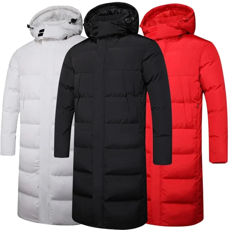 Luluxixiyaya Thick Fleece Inside Thick Wind Proof Puffer Bubble XXS-6XL Big Tall Knee Length Warm Feel Man Jacket Winter