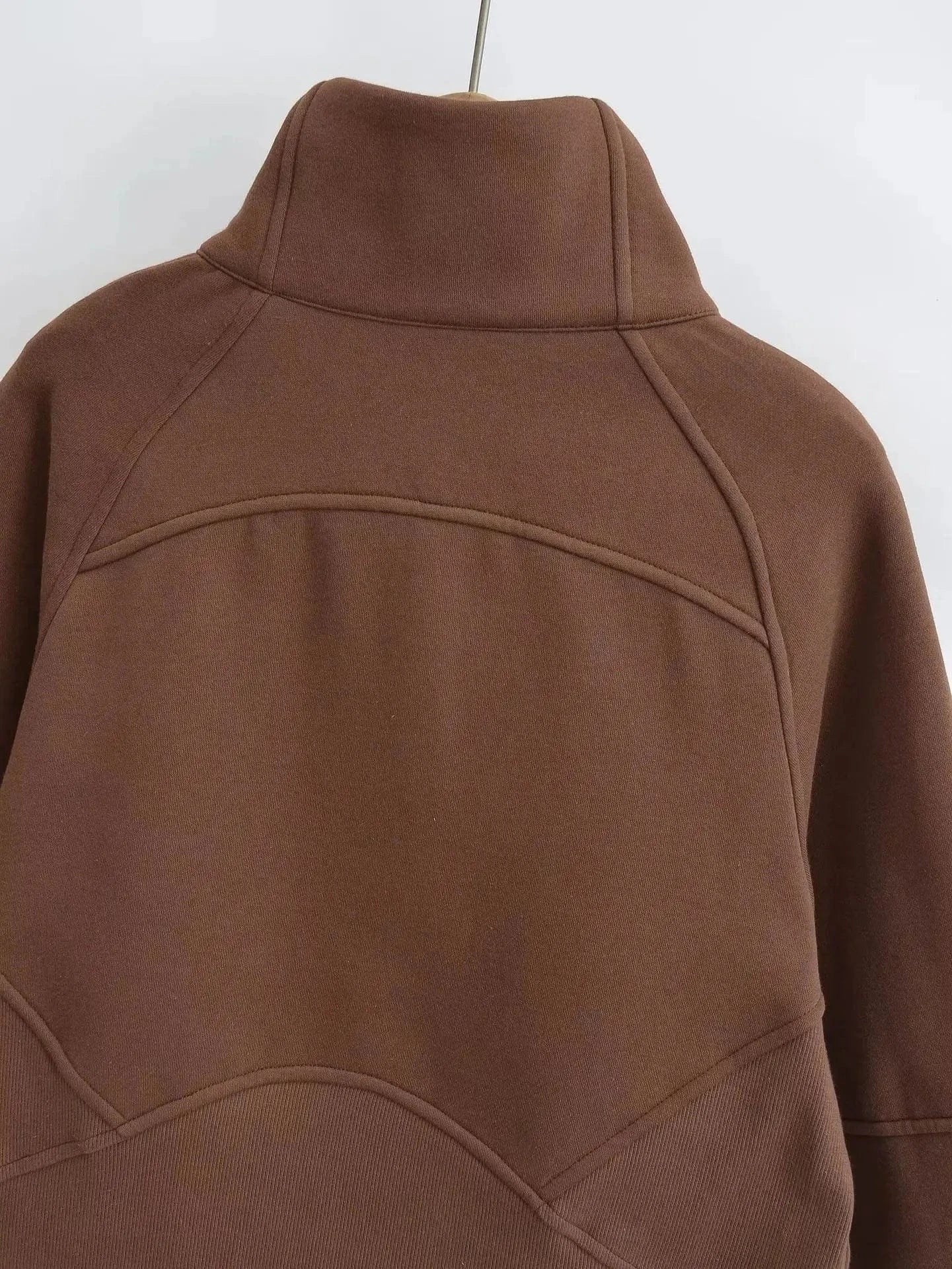 Luluxixiyaya Women's Classic Casual 1/2 Zip Sweatshirt Neck Side Zip Pockets  Cotton Fleece Pullover Hoodie women