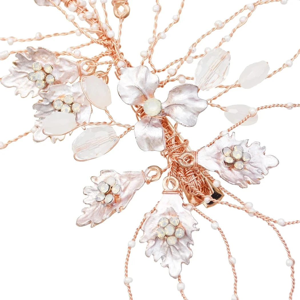 Luxuries new beautiful bride bridesmaid hair clip temperament simple wild hair accessories pure hand-woven headwear
