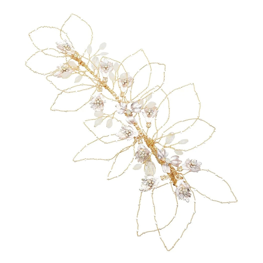 Luxuries new beautiful bride bridesmaid hair clip temperament simple wild hair accessories pure hand-woven headwear
