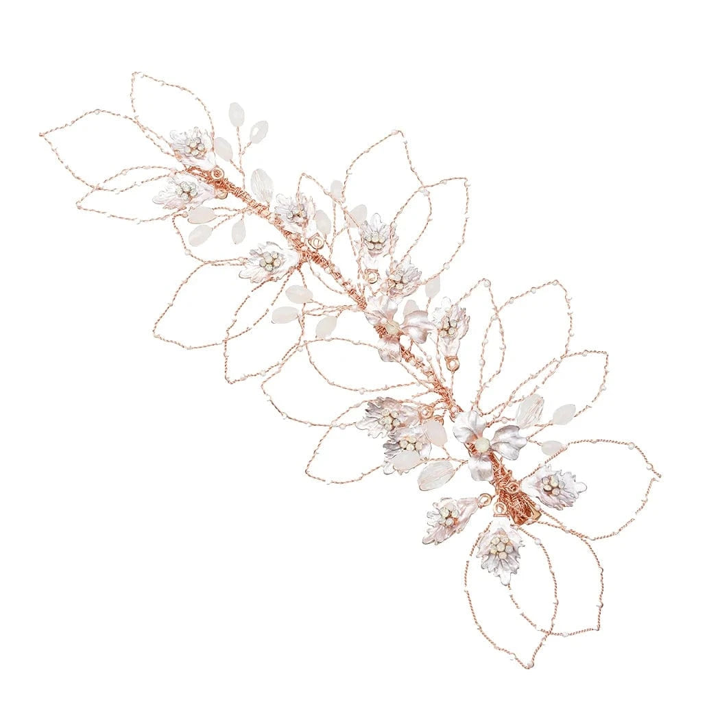 Luxuries new beautiful bride bridesmaid hair clip temperament simple wild hair accessories pure hand-woven headwear