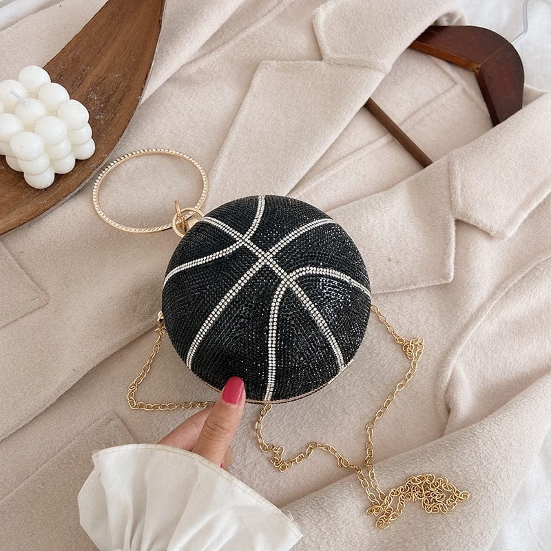 Luxury Basketball Football Shape Women Purses Bling Diamond Ladies Shoulder Cross body Handbags For Woman