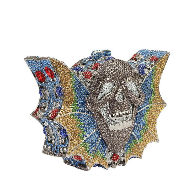 Luxury Bling Crystal Clutch Purse And Handbag For Woman Prom Dinner Dress Diamond Clutches Ladies Rhinestone Skull Evening Bag