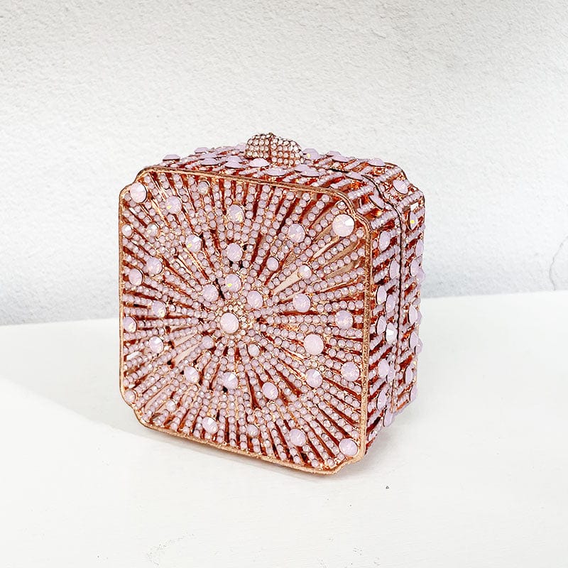 Luxury Crystal Metal Wedding Diamond Rhinestone Handmade Metal Gift Handbags Purse Bags Box Ladies Clutch Evening for Women