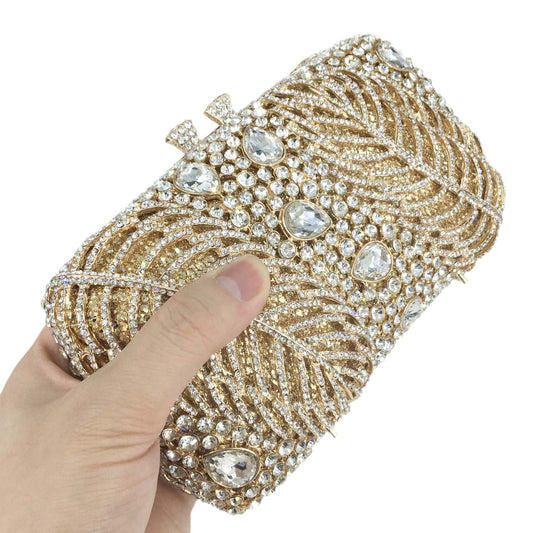 Luxury Crystal Rhinestone Clutch Purse Women Box Rhinestone Evening Bag for Formal Party Wholesales