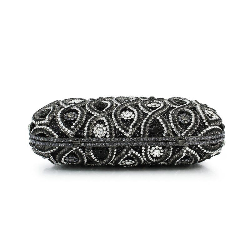 Luxury Dazzling Women Crystal Flower Evening Bag Metal Clutches Diamond Wedding Minaudiere Handbag Bridal Clutch Purses