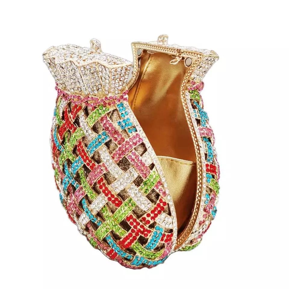 Luxury Ladies Crystal Bridal Evening Bag For Woman Designer Party Rhinestone Purse Wedding Pouch Clutch Bags Prom Beaded Handbag