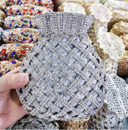 Luxury Ladies Crystal Bridal Evening Bag For Woman Designer Party Rhinestone Purse Wedding Pouch Clutch Bags Prom Beaded Handbag