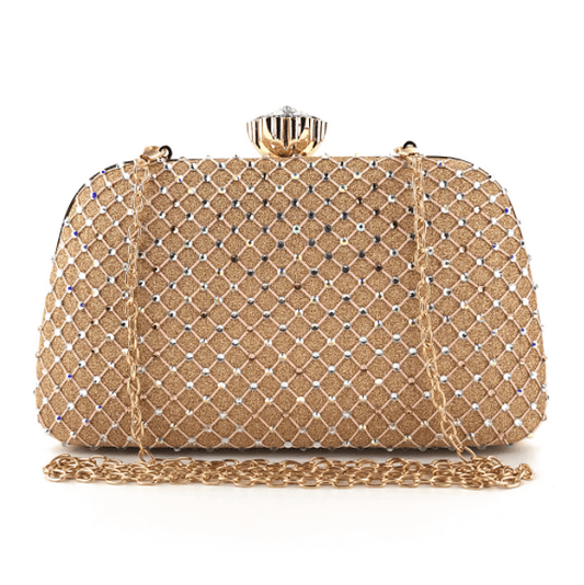 Luxury ladies shoulder bag wedding purse for bridal rhinestone party evening clutch bags