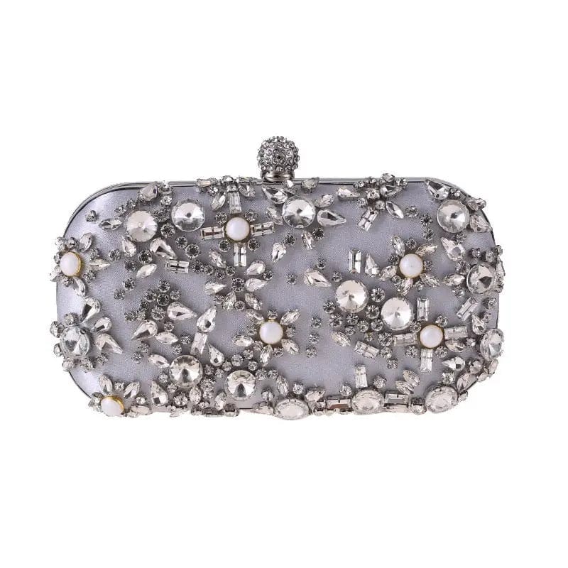 Luxury Rhinestone Party Purse Crystal Rhinestone Clutch Bag Diamond Handmade Purse Ladies Clutch Evening Bag
