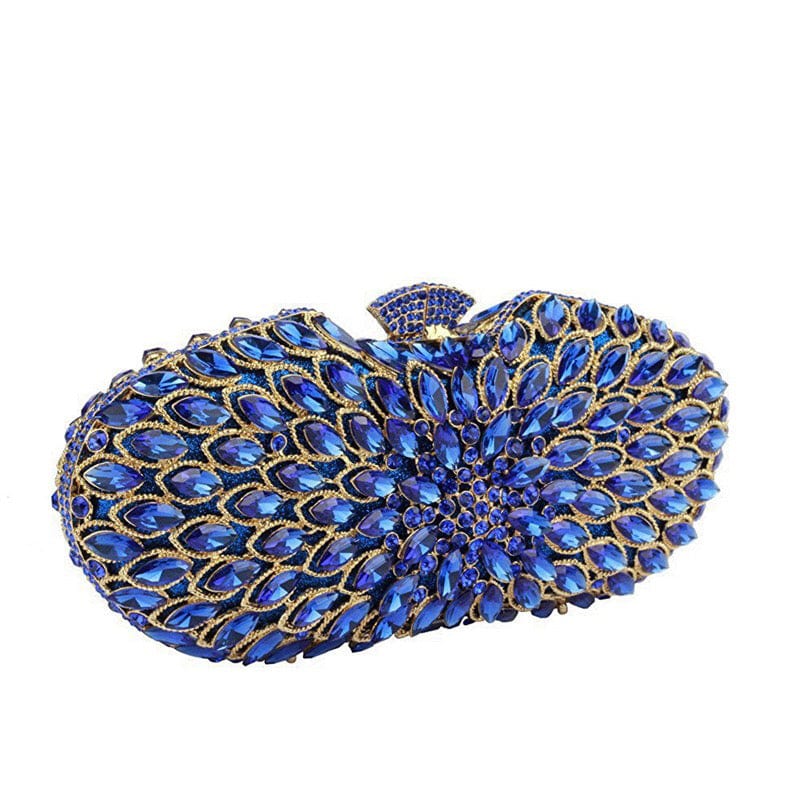 Luxury Sparkle Diamond Crystal Rhinestone Clutch Bags Evening Purse for Formal Party Handmade Metal Clutch Metal Hollow Out Box