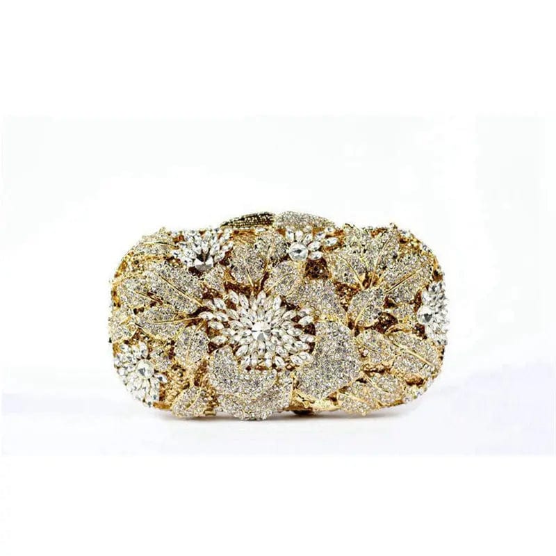 Luxury Trendy Lady Multi Flowers Diamond Evening Clutch Bags For Woman Crystals Handbag Bridal Party Rhinestone Clutches