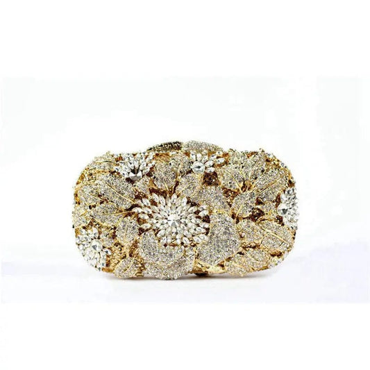 Luxury Trendy Lady Multi Flowers Diamond Evening Clutch Bags For Woman Crystals Handbag Bridal Party Rhinestone Clutches