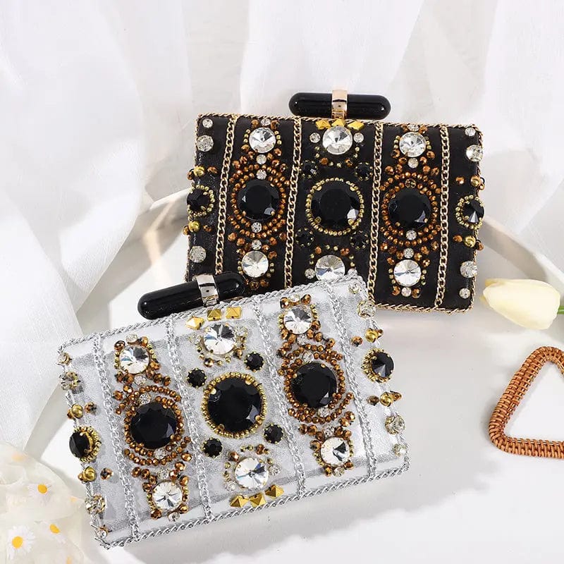 Luxury Woman Colored Diamonds Laser Luminous Clear Acrylic Chain Shoulder Purse Day Clutches Party Wedding Wallet Evening Bags