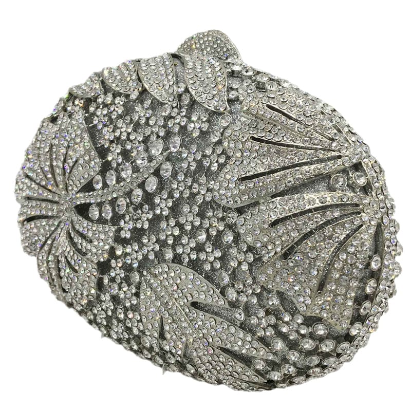 Luxury Women Flower Clutch Evening Bags Ladies Wedding Party Dinner Purse Bridal Rhinestone Handbags Diamond Minaudiere