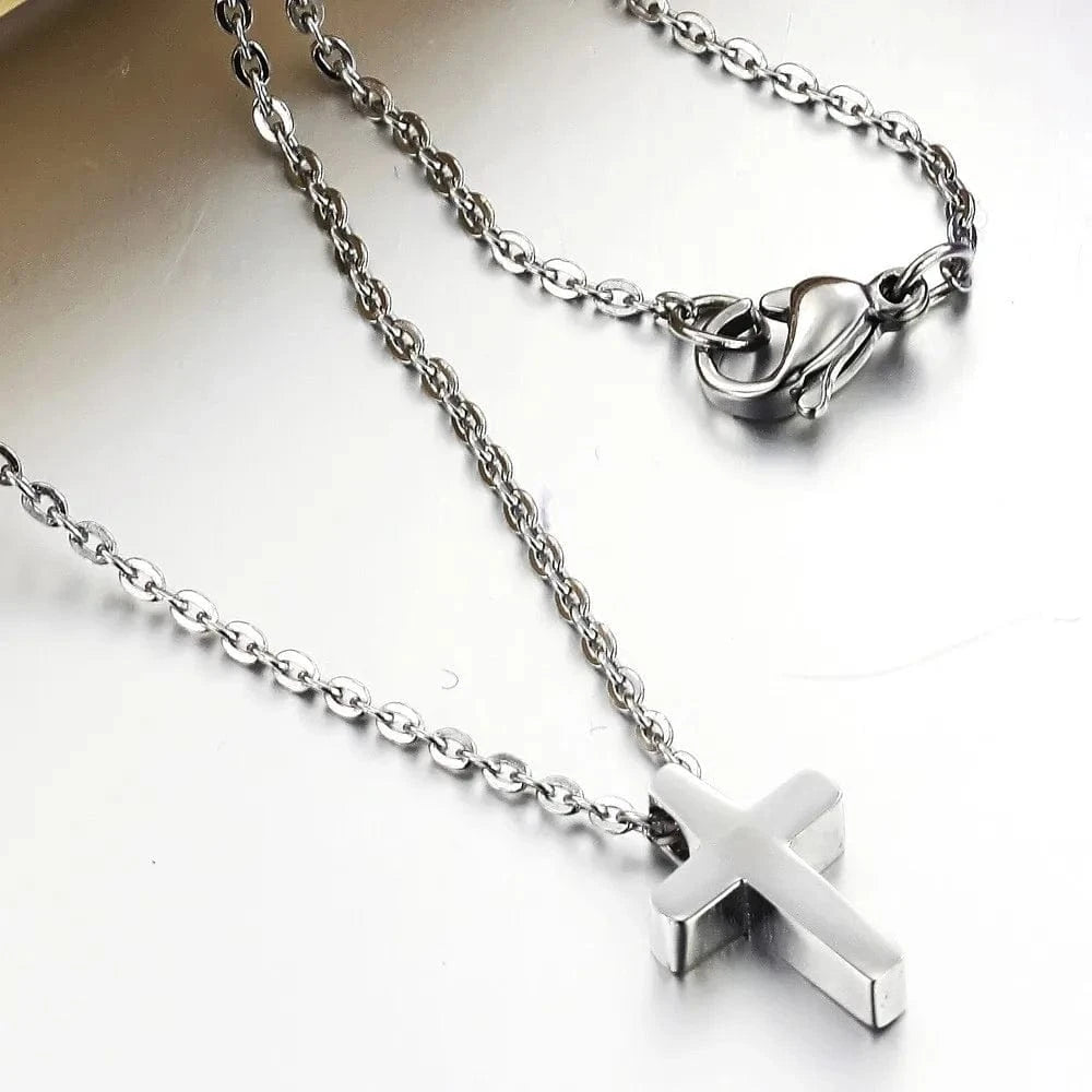 LWD60271 Stainless Steel Christian Custom Bible Verse Cross Pendant Prayer Charm Necklace Faith Religious Jewelry for Women