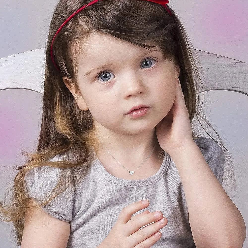 LWD60277 Stainless Steel Silver Heart Initial Pendant Necklace Custom Name Friendship Birthday Gift Personalized Necklaces