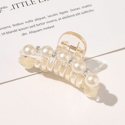 LWI60278 Montantes Pendientes Simple Elegant Jewelry Hair Clips Clear Transparent Acrylic Pearl Claw Clamps For Girls Ladies