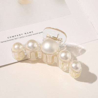 LWI60278 Montantes Pendientes Simple Elegant Jewelry Hair Clips Clear Transparent Acrylic Pearl Claw Clamps For Girls Ladies