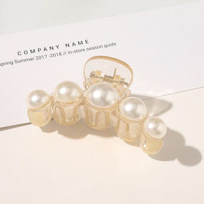LWI60278 Montantes Pendientes Simple Elegant Jewelry Hair Clips Clear Transparent Acrylic Pearl Claw Clamps For Girls Ladies