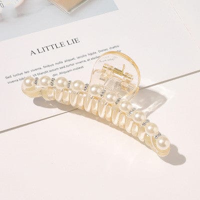 LWI60278 Montantes Pendientes Simple Elegant Jewelry Hair Clips Clear Transparent Acrylic Pearl Claw Clamps For Girls Ladies