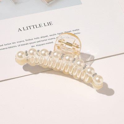 LWI60278 Montantes Pendientes Simple Elegant Jewelry Hair Clips Clear Transparent Acrylic Pearl Claw Clamps For Girls Ladies