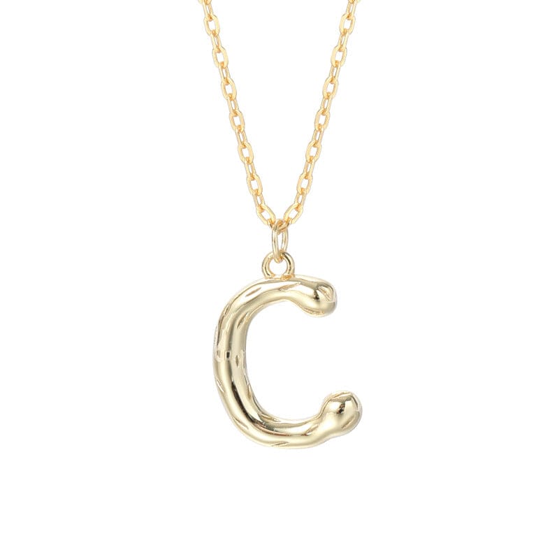 LWI61012 Orecchini Pendent Newest Creative S925 Sterling Silver Initial Gold Plated A-z Alphabet Letters Necklace