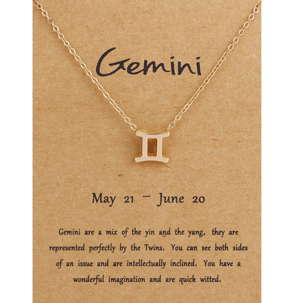 LWN-Z12 Pendants Charm Choker Female Elegant 12 Constellation Zodiac Sign Necklace Astrology Necklaces